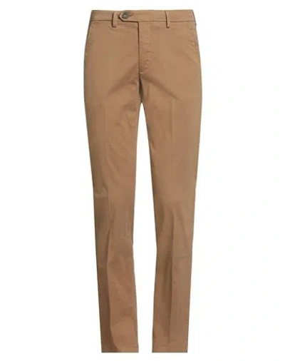 Manuel Ritz Man Pants Camel Size 30 Cotton, Elastane In Sand