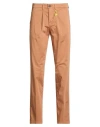 Manuel Ritz Man Pants Camel Size 32 Cotton, Elastane In Orange