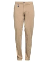 Manuel Ritz Man Pants Camel Size 36 Cotton, Elastane In Beige