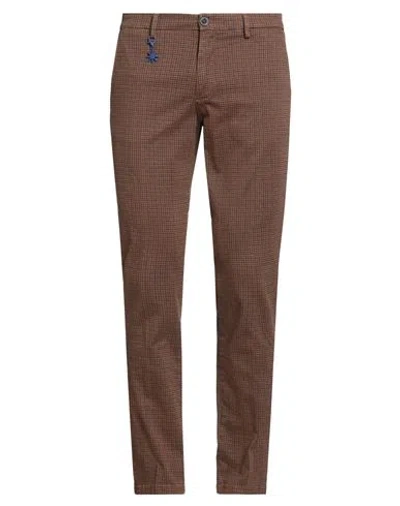 Manuel Ritz Man Pants Camel Size 36 Cotton, Elastane In Brown