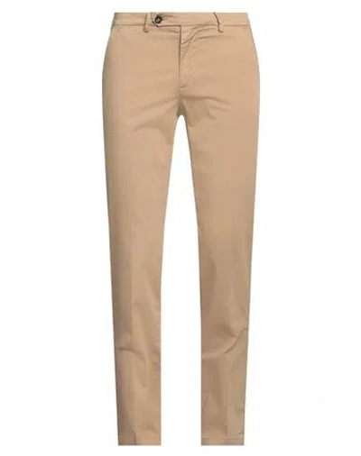 Manuel Ritz Man Pants Camel Size 36 Cotton, Elastane In Beige