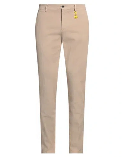Manuel Ritz Man Pants Camel Size 38 Cotton, Elastane In Beige