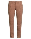 Manuel Ritz Man Pants Camel Size 38 Cotton, Elastane In Pink