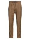 Manuel Ritz Man Pants Camel Size 38 Wool, Elastane In Sand