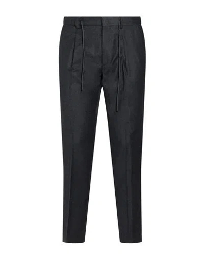 Manuel Ritz Man Pants Charcoal Size 36 Virgin Wool, Elastane In Black