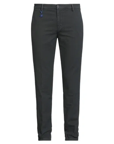 Manuel Ritz Man Pants Charcoal Size 38 Cotton, Elastane In Gray