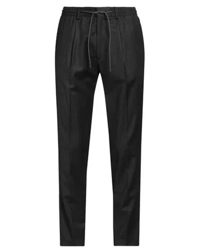 Manuel Ritz Man Pants Charcoal Size 38 Wool, Elastane In Black