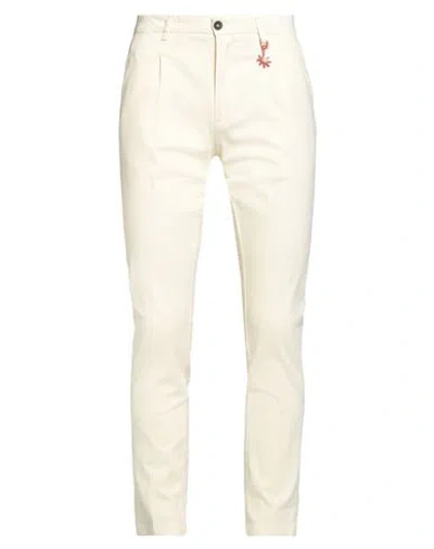 MANUEL RITZ MANUEL RITZ MAN PANTS CREAM SIZE 38 COTTON, ELASTANE