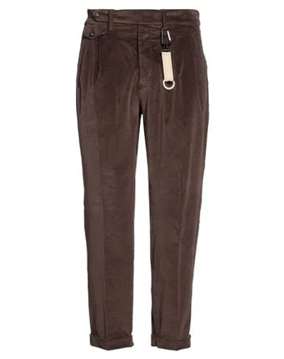 Manuel Ritz Man Pants Dark Brown Size 34 Cotton, Modal, Elastane
