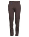 Manuel Ritz Man Pants Dark Brown Size 34 Viscose, Polyamide, Elastane