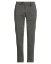 Manuel Ritz Man Pants Dark Green Size 36 Cotton, Elastane In Gray