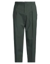 Manuel Ritz Man Pants Dark Green Size 38 Wool, Elastane