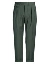 Manuel Ritz Man Pants Dark Green Size 40 Wool, Elastane