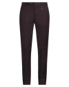 Manuel Ritz Man Pants Plum Size 36 Wool, Elastane In Purple