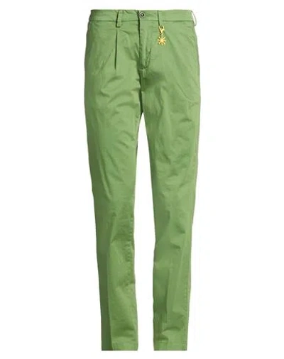 Manuel Ritz Man Pants Green Size 30 Cotton, Elastane