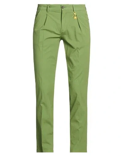 MANUEL RITZ MANUEL RITZ MAN PANTS GREEN SIZE 36 COTTON, ELASTANE
