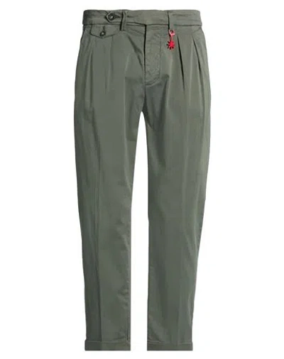 Manuel Ritz Man Pants Green Size 38 Cotton, Elastane