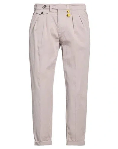 Manuel Ritz Man Pants Grey Size 32 Cotton, Elastane In Gray
