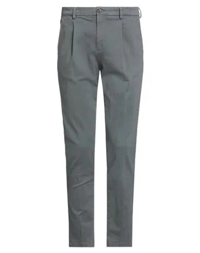 Manuel Ritz Man Pants Grey Size 34 Cotton, Elastane In Gray