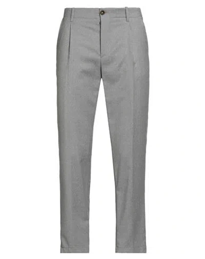 Manuel Ritz Man Pants Grey Size 36 Virgin Wool, Elastane In Gray