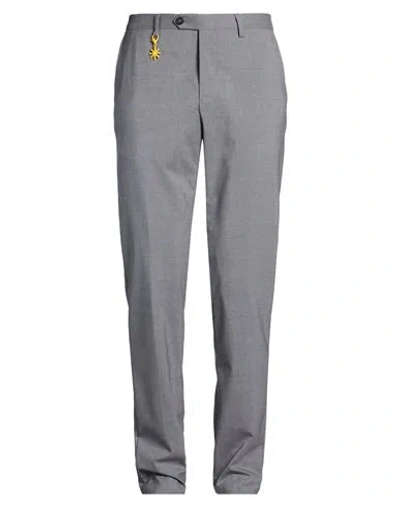 Manuel Ritz Man Pants Grey Size 36 Wool, Elastane