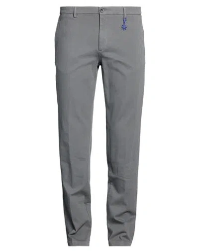 Manuel Ritz Man Pants Grey Size 40 Cotton, Elastane