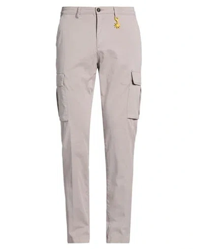 Manuel Ritz Man Pants Grey Size 40 Cotton, Elastane In Gray
