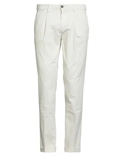 Manuel Ritz Man Pants Ivory Size 36 Cotton, Elastane In White