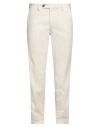 Manuel Ritz Man Pants Ivory Size 38 Cotton, Elastane In White