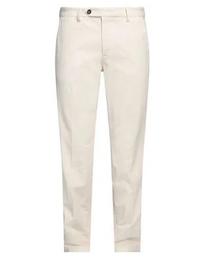 Manuel Ritz Man Pants Ivory Size 38 Cotton, Elastane In White