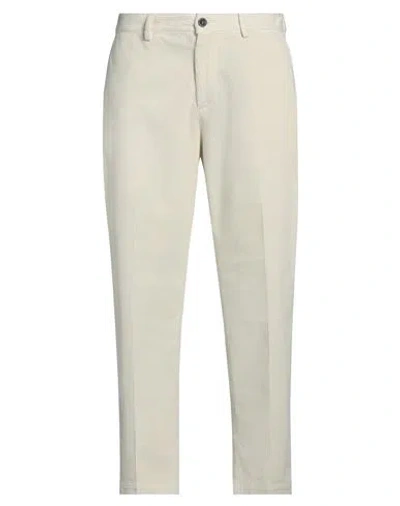 MANUEL RITZ MANUEL RITZ MAN PANTS IVORY SIZE 40 COTTON, ELASTANE