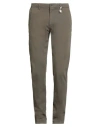 Manuel Ritz Man Pants Khaki Size 34 Cotton, Elastane In Silver