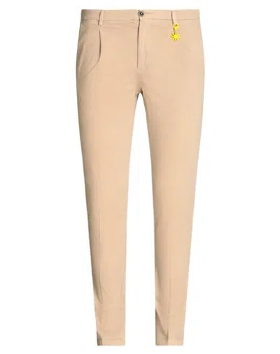 Manuel Ritz Man Pants Khaki Size 30 Cotton, Elastane In Beige