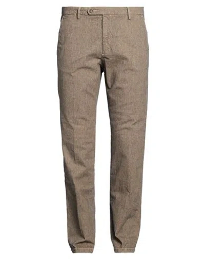 Manuel Ritz Man Pants Khaki Size 40 Cotton, Elastane In Brown