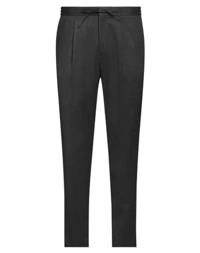 Manuel Ritz Man Pants Lead Size 38 Wool, Elastane In Black
