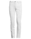 Manuel Ritz Man Pants Light Grey Size 28 Cotton, Elastane In Gray