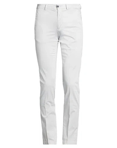Manuel Ritz Man Pants Light Grey Size 28 Cotton, Elastane In Gray