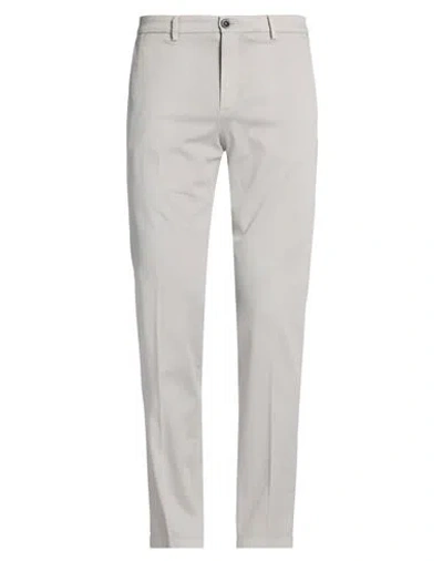 Manuel Ritz Man Pants Light Grey Size 44 Cotton, Elastane In Gray