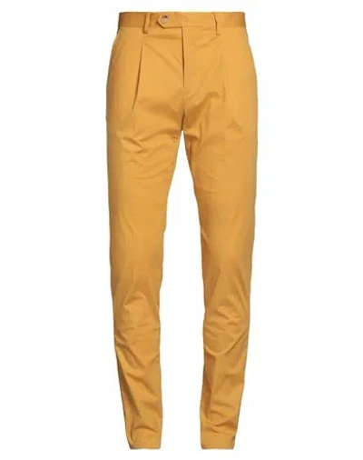 Manuel Ritz Man Pants Marigold Size 36 Cotton, Elastane In Yellow