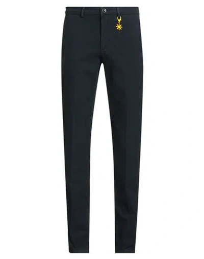 Manuel Ritz Man Pants Midnight Blue Size 28 Cotton, Elastane