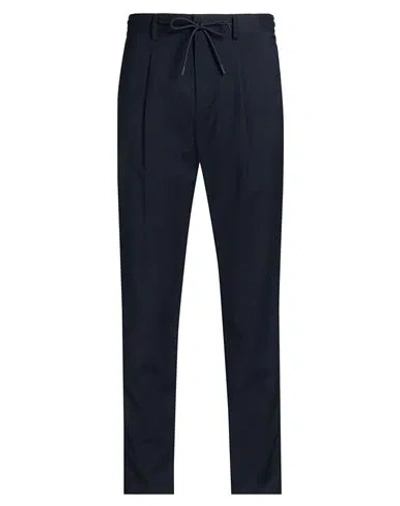 Manuel Ritz Man Pants Midnight Blue Size 28 Wool, Elastane