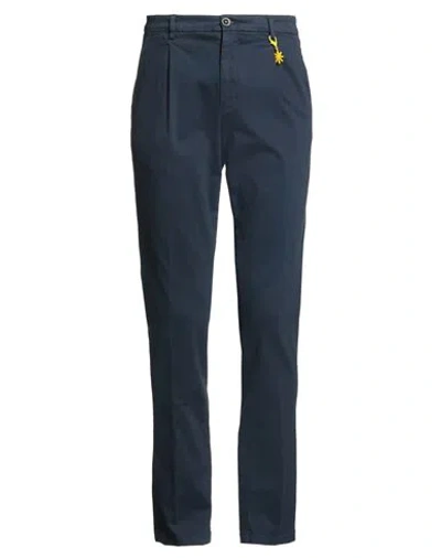 Manuel Ritz Man Pants Midnight Blue Size 30 Cotton, Elastane