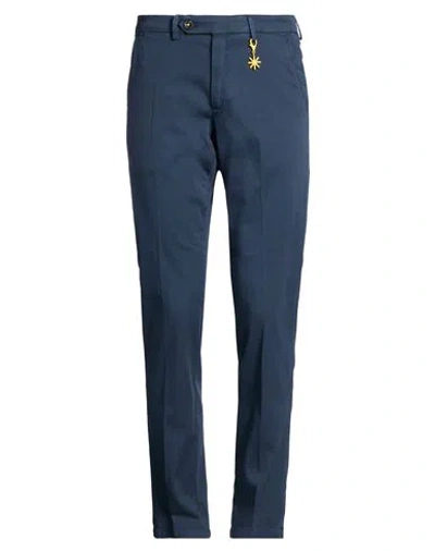 Manuel Ritz Man Pants Midnight Blue Size 30 Cotton, Elastane
