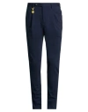 Manuel Ritz Man Pants Midnight Blue Size 30 Cotton, Polyamide, Elastane