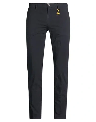 Manuel Ritz Man Pants Midnight Blue Size 32 Cotton, Elastane