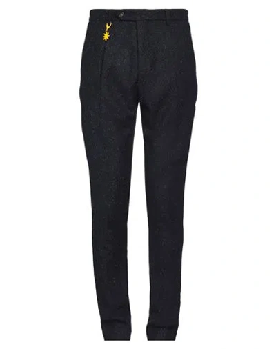 MANUEL RITZ MANUEL RITZ MAN PANTS MIDNIGHT BLUE SIZE 34 WOOL, POLYESTER, ACRYLIC, SILK, POLYAMIDE