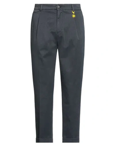 Manuel Ritz Man Pants Midnight Blue Size 36 Cotton, Polyester, Elastane