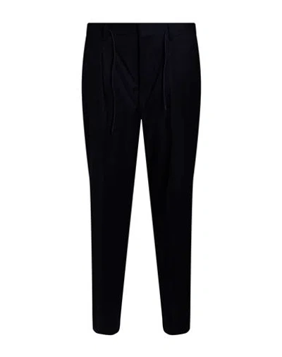 Manuel Ritz Man Pants Midnight Blue Size 36 Virgin Wool, Elastane In Black