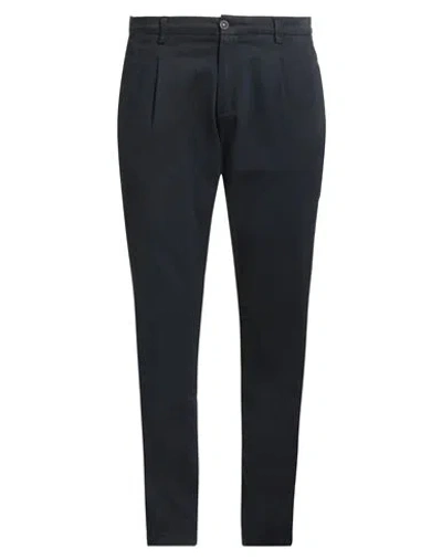 Manuel Ritz Man Pants Midnight Blue Size 38 Cotton, Elastane