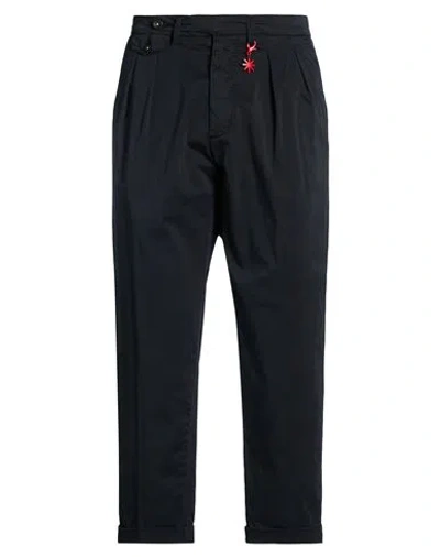 Manuel Ritz Man Pants Midnight Blue Size 38 Cotton, Elastane